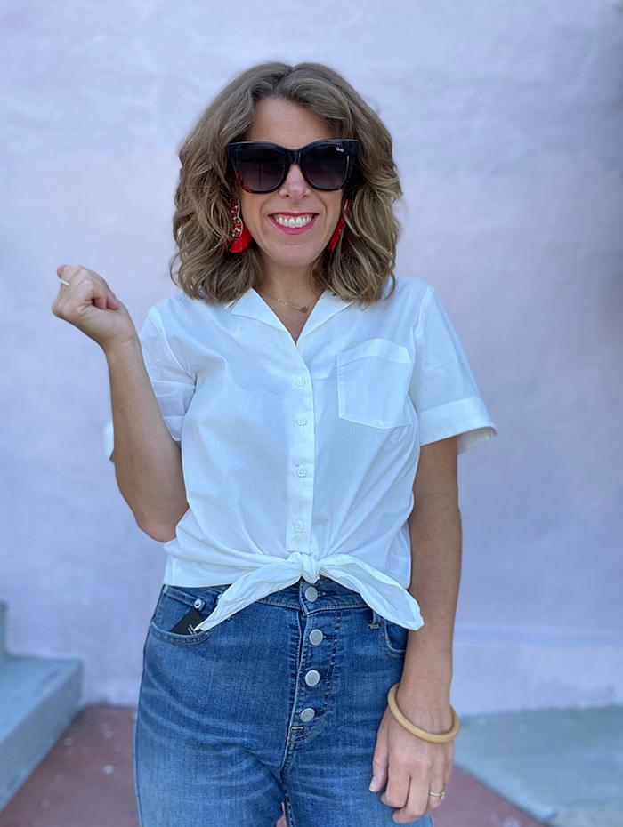 Crisp White Blouse