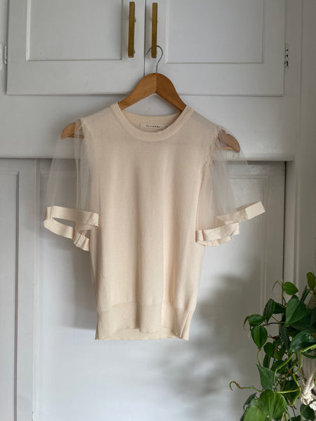 Ribbon edged sweater