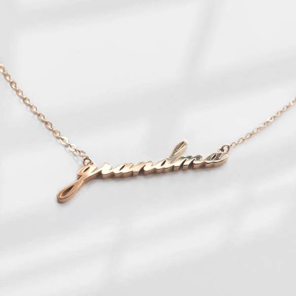 Grandma Script Necklace