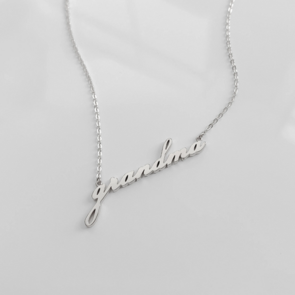 Grandma Script Necklace