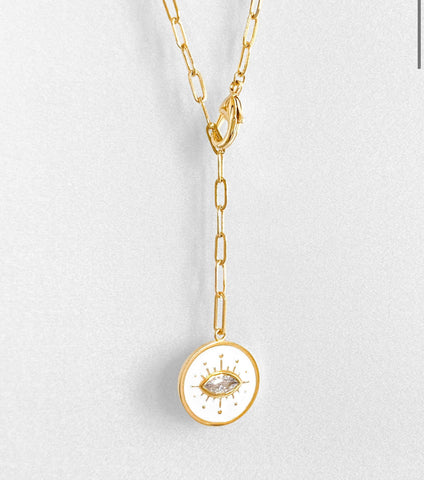 Talisman with enamel lariat